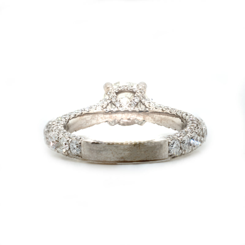 14 Karat White Gold 1.21ct Round Diamond Engagement Ring