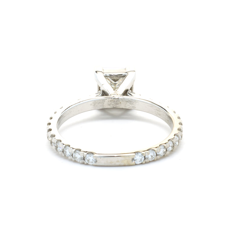 14 Karat White Gold 1.25ct Princess Cut Diamond Engagement Ring