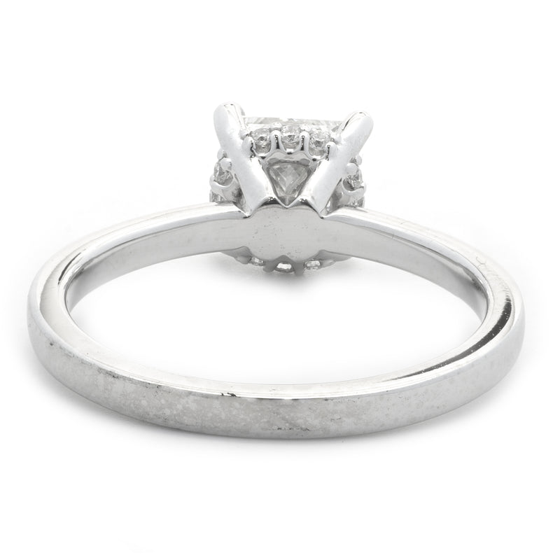 14 Karat White Gold 0.78ct Princess Cut Diamond Engagement Ring