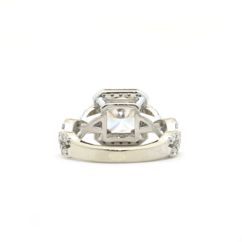Platinum 2.01ct Radiant Cut Diamond Engagement Ring