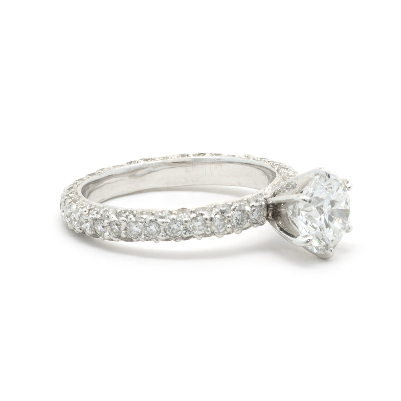 14 Karat White Gold 1.20ct Round Brilliant Cut Diamond Engagement Ring