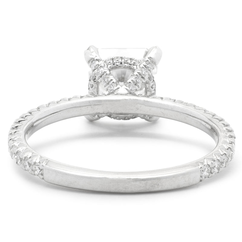 14 Karat White Gold Radiant Cut Diamond Engagement Ring