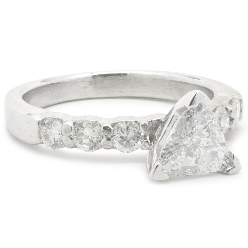 Platinum Trillion Cut Diamond Engagement Ring