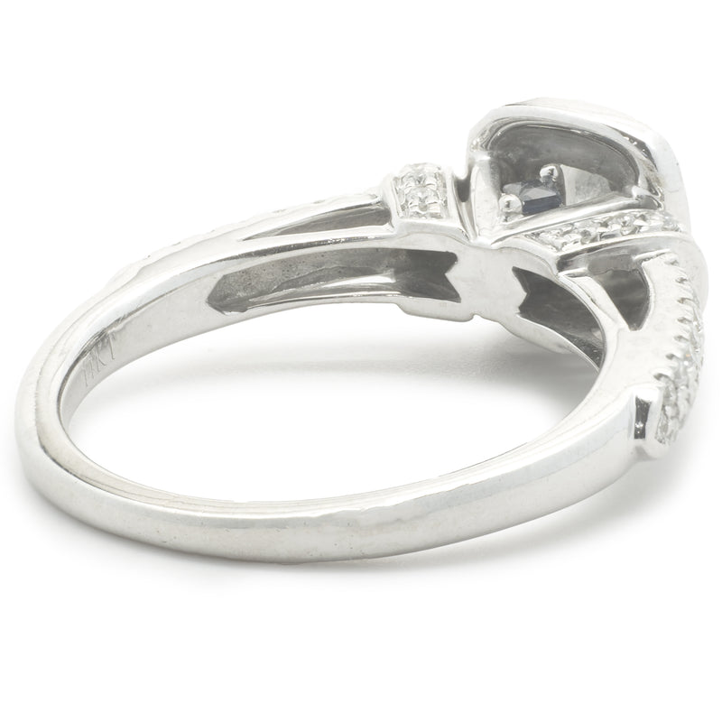 Vera Wang 14 Karat White Gold Round Brilliant Cut Diamond Engagement Ring