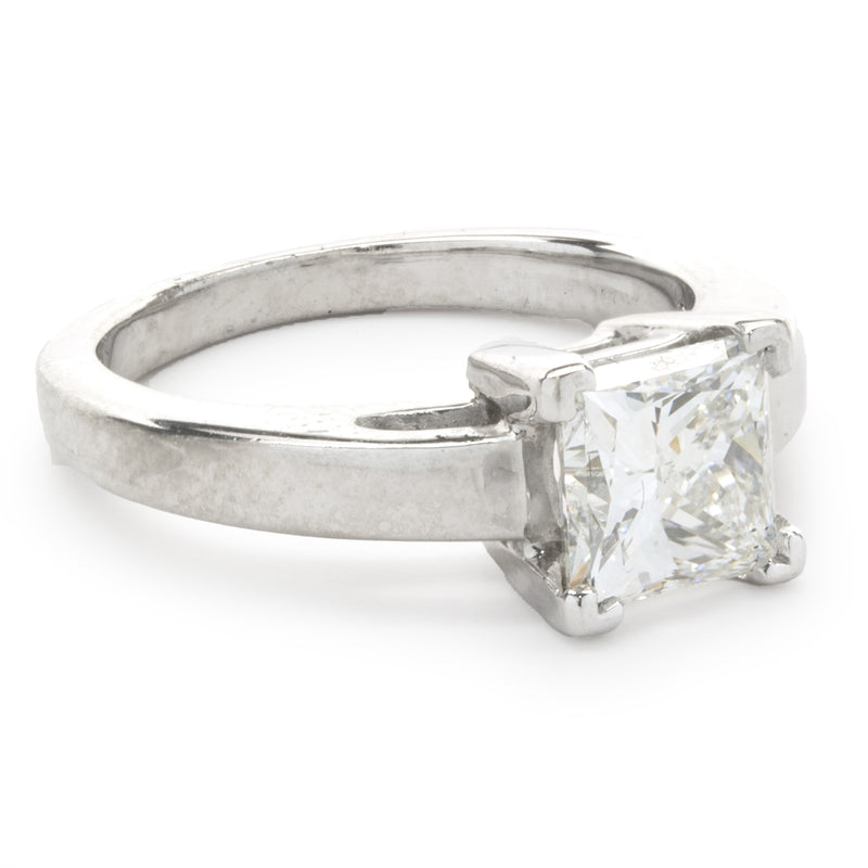 Platinum Princess Cut Solitaire Engagement Ring