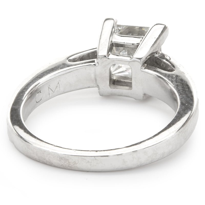 Platinum Princess Cut Solitaire Engagement Ring