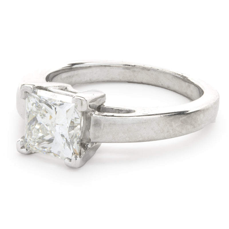 Platinum Princess Cut Solitaire Engagement Ring