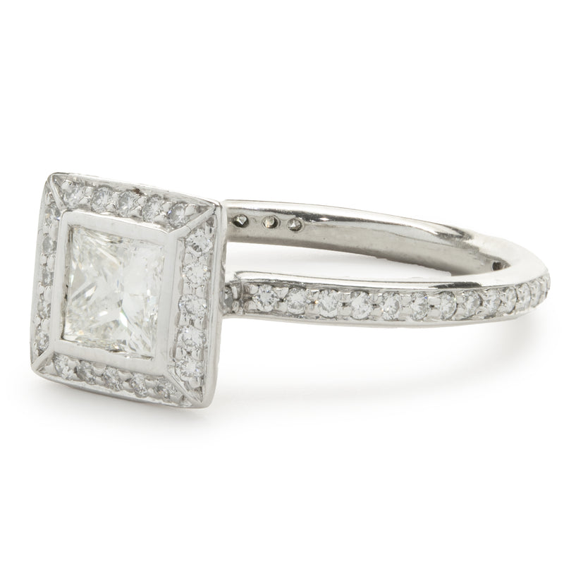Ritani Platinum Princess Cut Diamond Engagement Ring