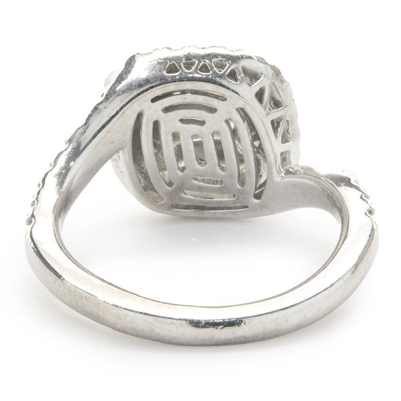 Platinum Custom Designed Princess Cut Diamond Engagement Ring