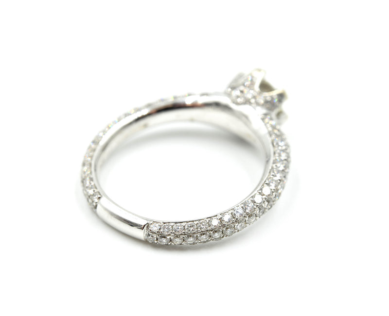 0.75 Carat Round Brilliant Cut Diamond 14k White Gold Engagement Ring