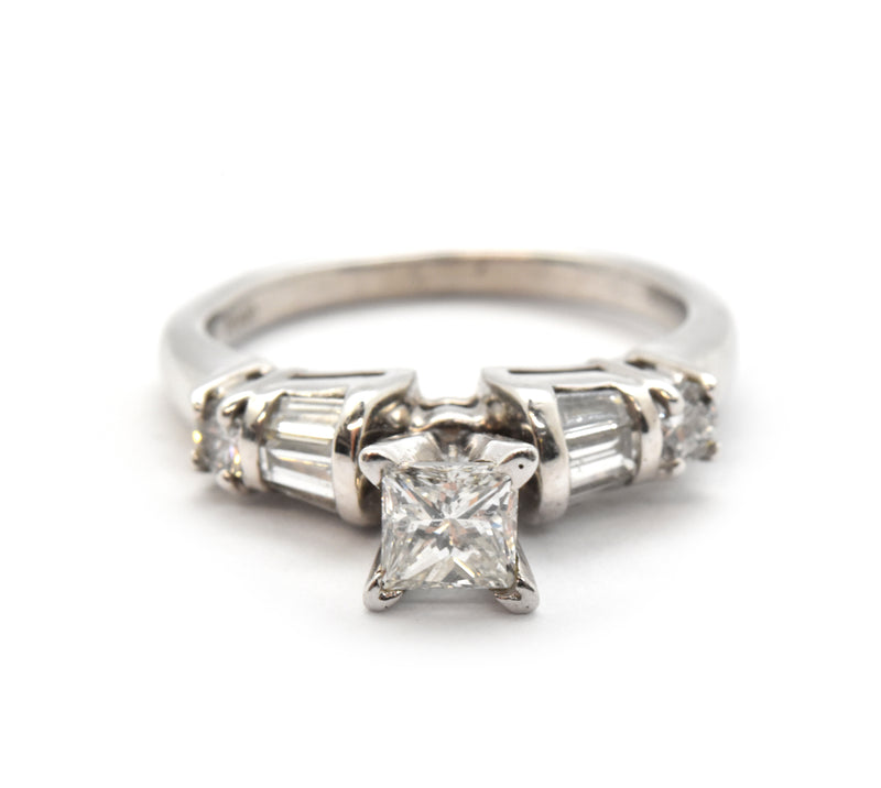 Princess Cut 0.40 Carat Diamond Platinum Engagement Ring