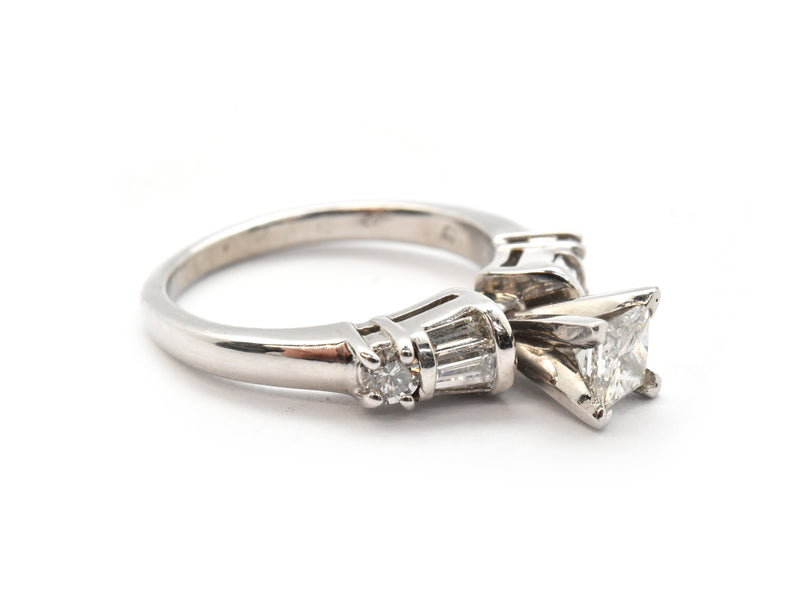 Princess Cut 0.40 Carat Diamond Platinum Engagement Ring