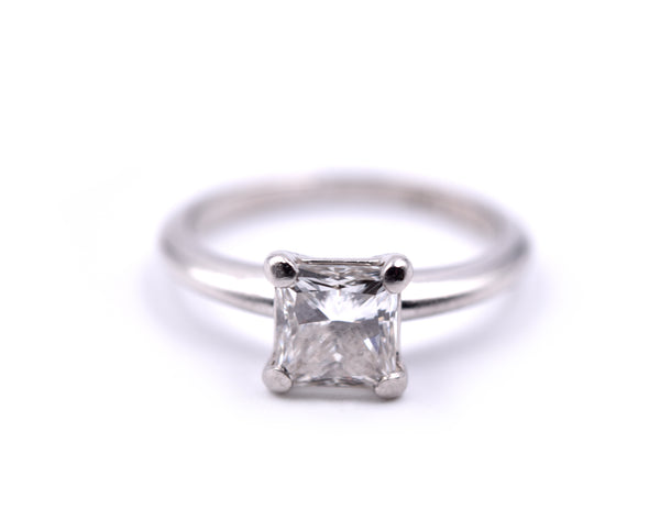 1.00ct Princess Cut Platinum Diamond Engagement Ring
