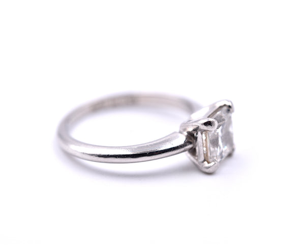 1.00ct Princess Cut Platinum Diamond Engagement Ring