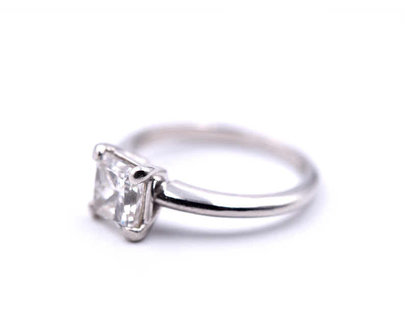 1.00ct Princess Cut Platinum Diamond Engagement Ring