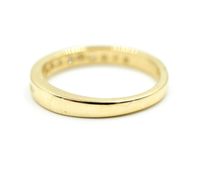 Diamond Channel Set Wedding Band 14k Yellow Gold