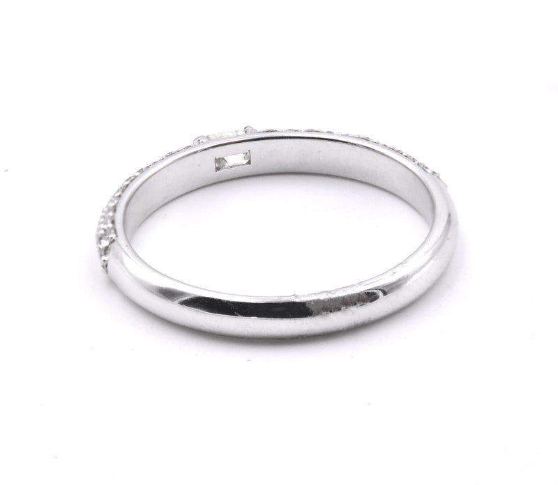 14k White Gold Diamond Wedding Band