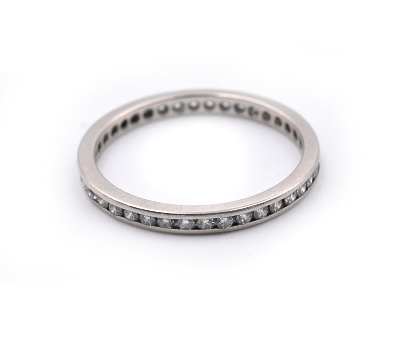 14k White Gold Diamond Eternity Band