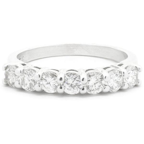 14k White Gold Diamond Wedding Band