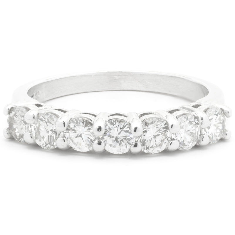 14k White Gold Diamond Wedding Band