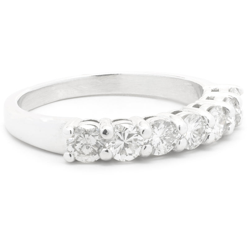 14k White Gold Diamond Wedding Band