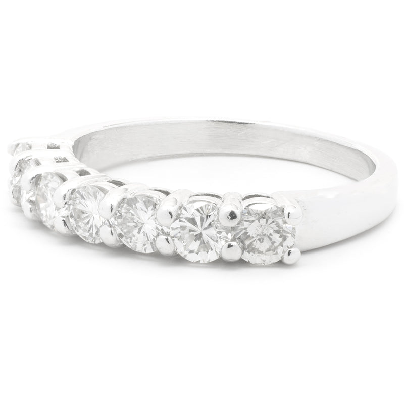 14k White Gold Diamond Wedding Band