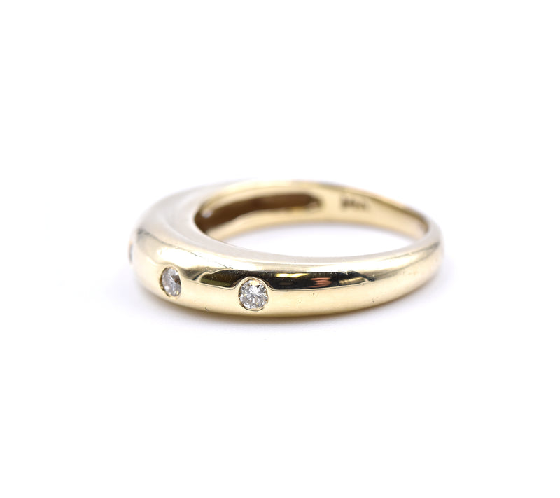 14 Karat Yellow Gold Diamond Band