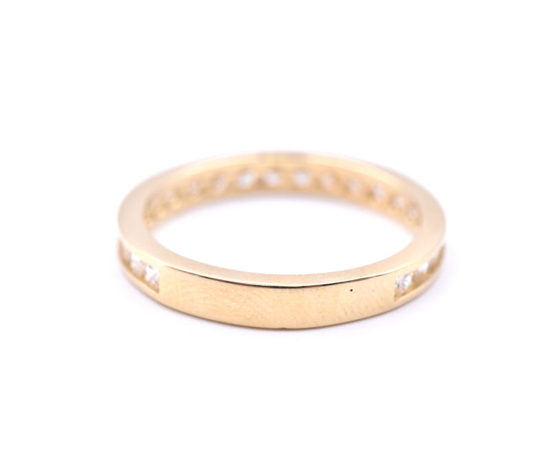 14 Karat Yellow Gold Channel Set Diamond Band