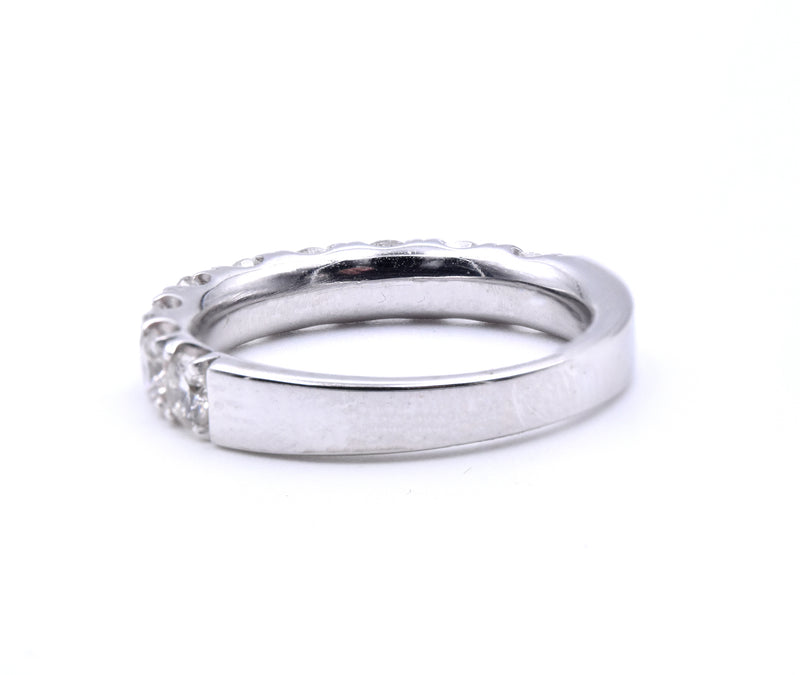 14 Karat White Gold Diamond Band