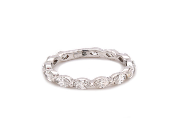 14 Karat White Gold Marquise Diamond Band