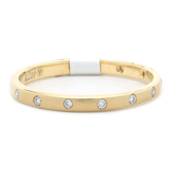 14 Karat Yellow Gold Diamond Band