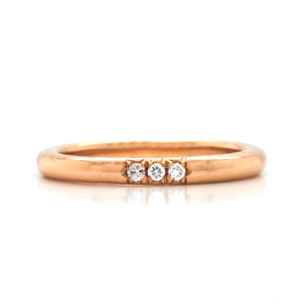 20 Karat Rose Gold Diamond Band