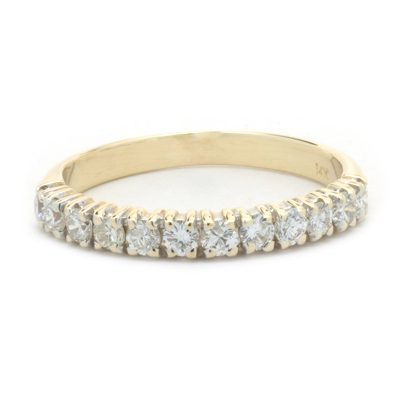 14 Karat Yellow Gold Diamond Band