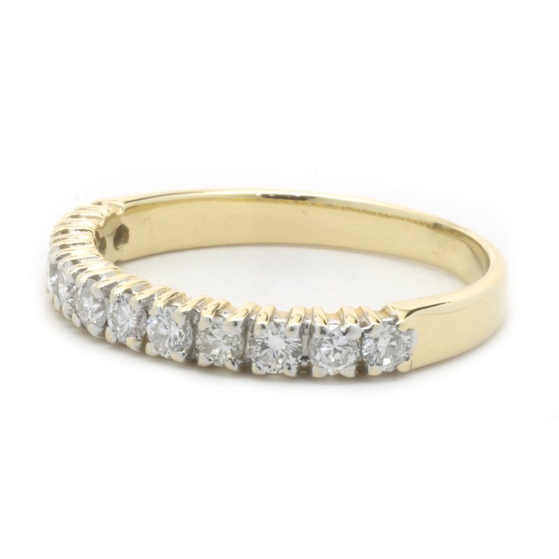 14 Karat Yellow Gold Diamond Band