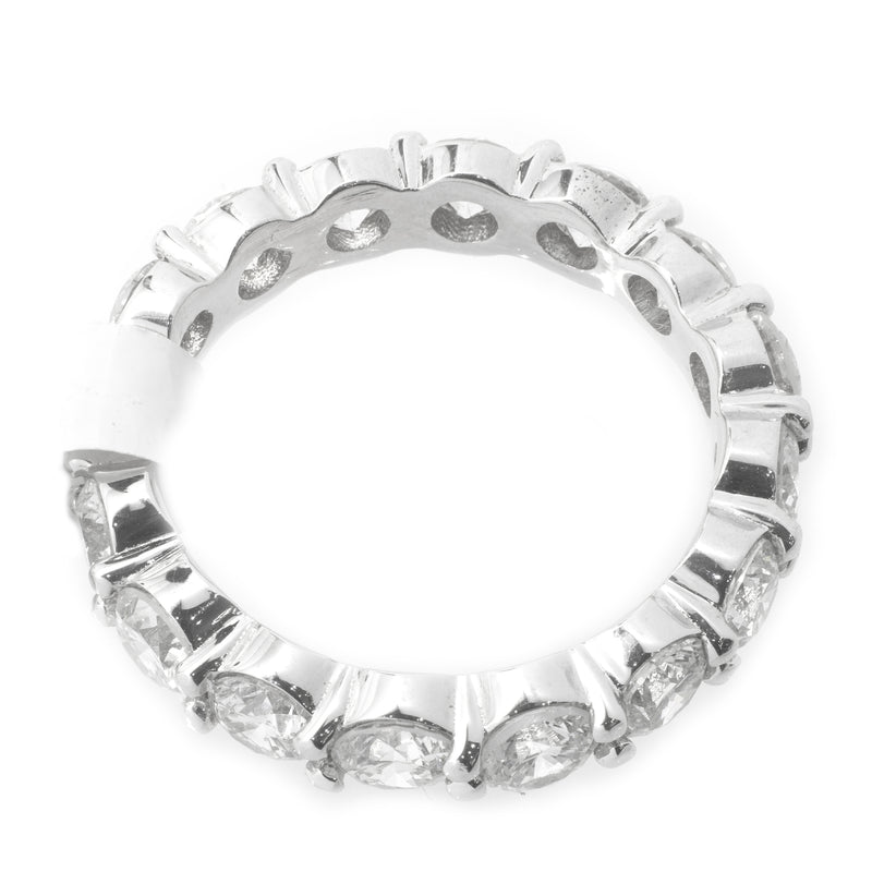 18 Karat White Gold Round Brilliant Diamond Eternity Band