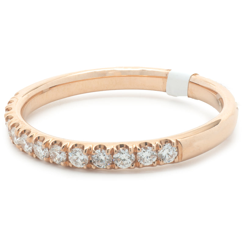 18 Karat Rose Gold Diamond Band