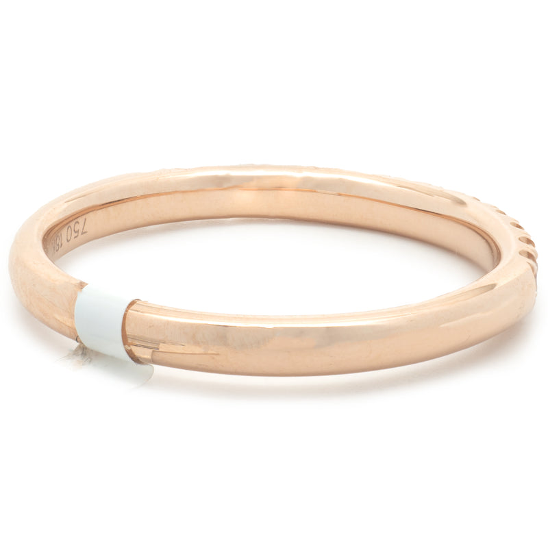 18 Karat Rose Gold Diamond Band
