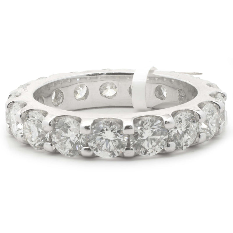 18 Karat White Gold Round Brilliant Cut Diamond Eternity Band