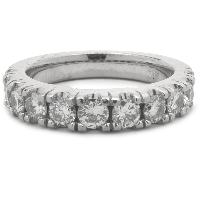 18 Karat White Gold Diamond Band