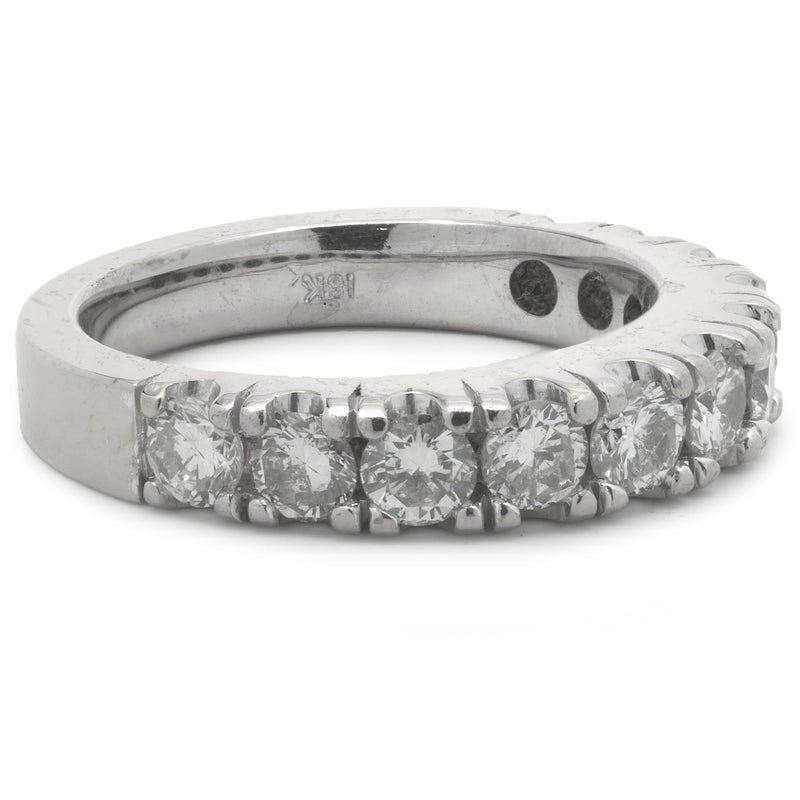 18 Karat White Gold Diamond Band