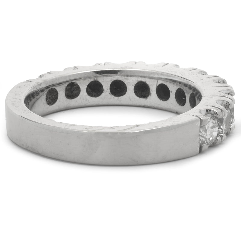 18 Karat White Gold Diamond Band