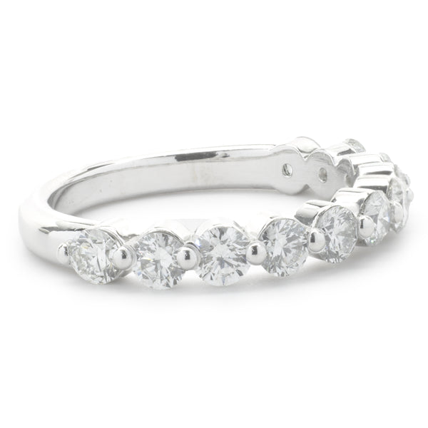 14 Karat White Gold Diamond Band