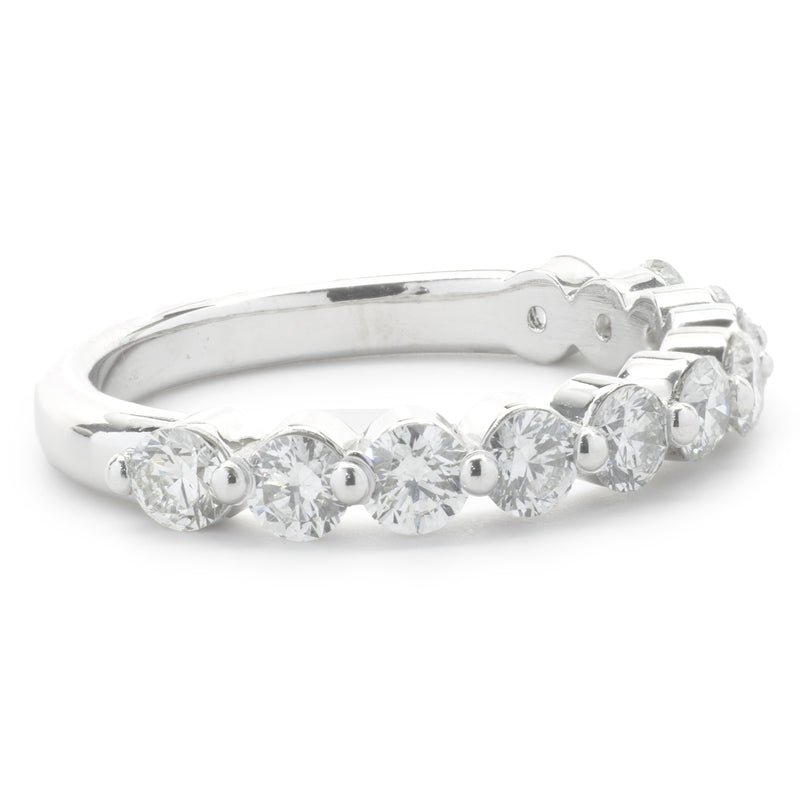 14 Karat White Gold Diamond Band