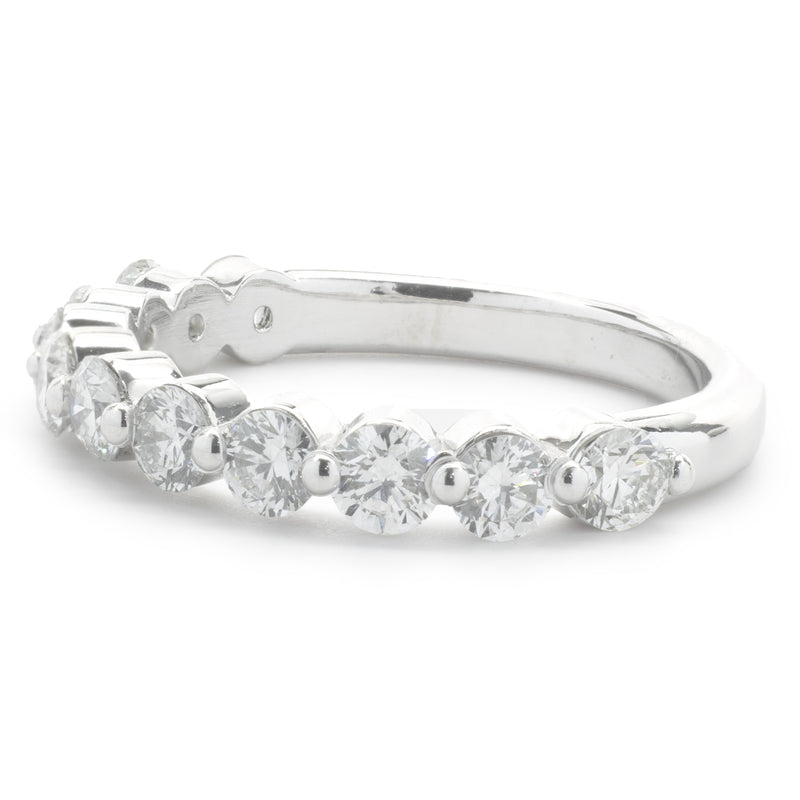 14 Karat White Gold Diamond Band