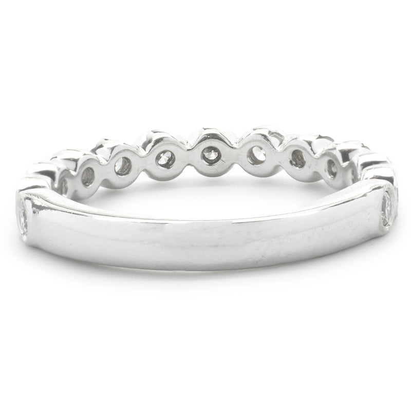 14 Karat White Gold Diamond Band