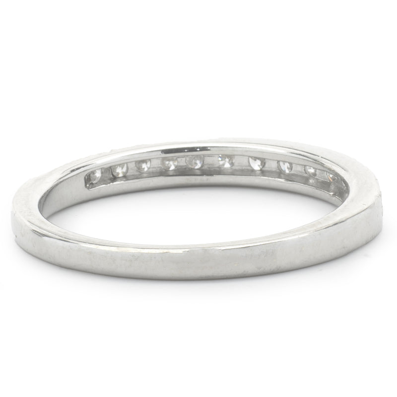 14 Karat White Gold Diamond Band