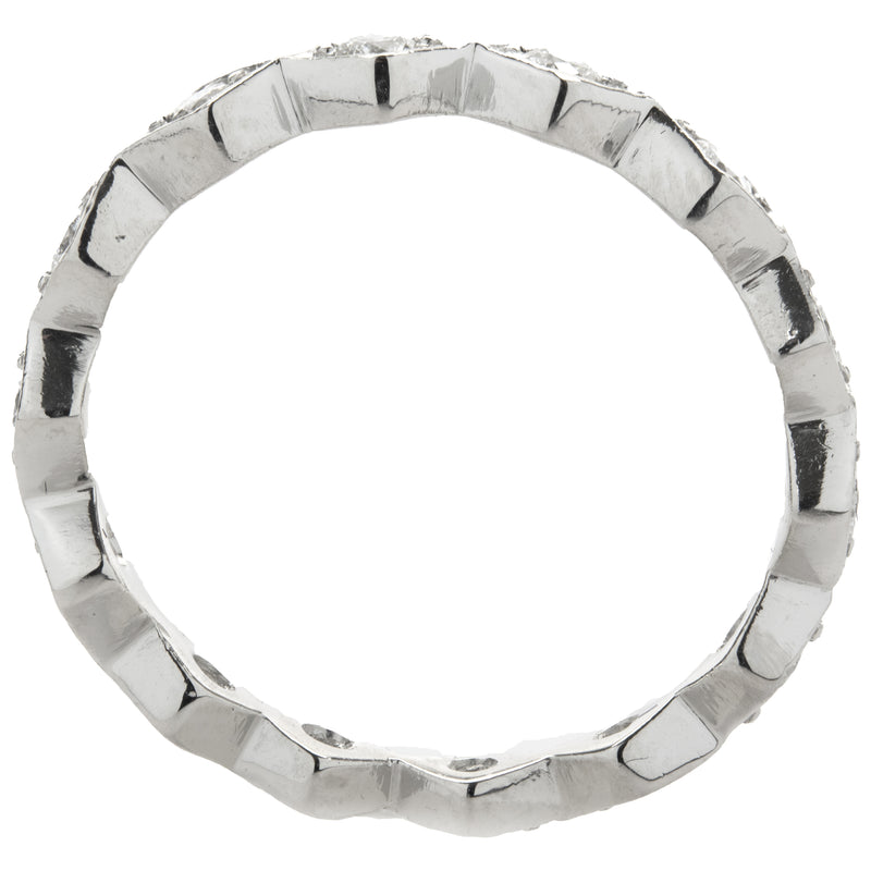 Platinum Diamond Geometric Band