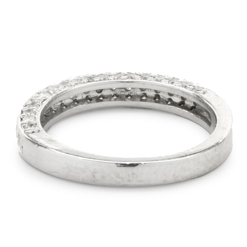 14 Karat White Gold Channel Set Diamond Band