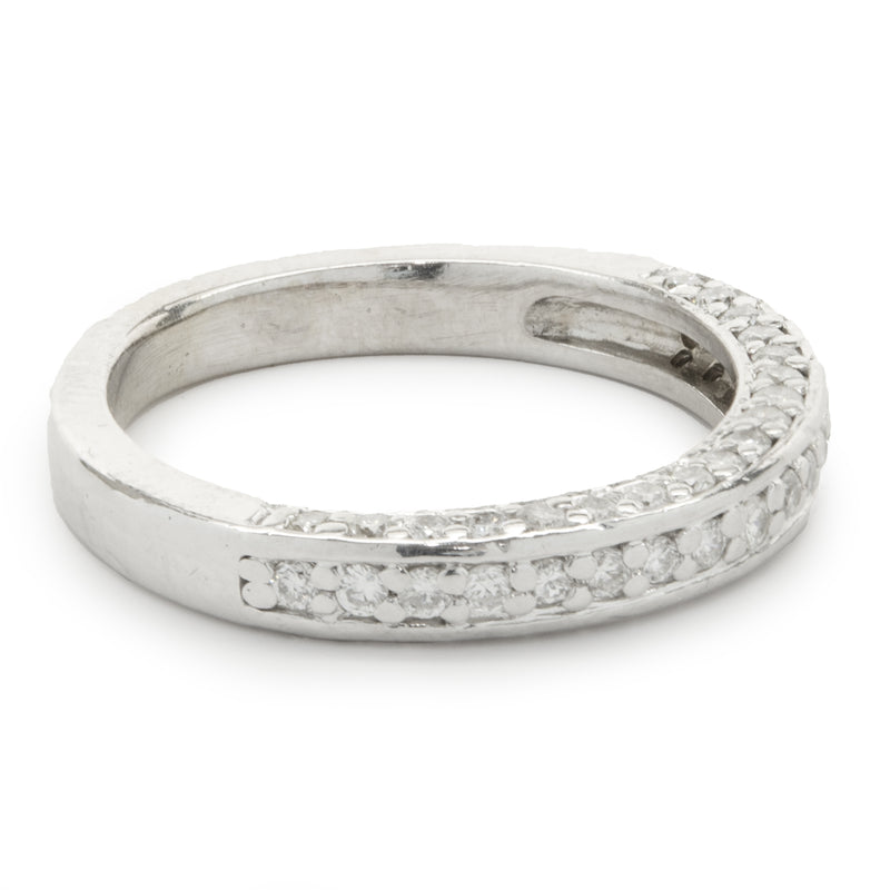 14 Karat White Gold Channel Set Diamond Band