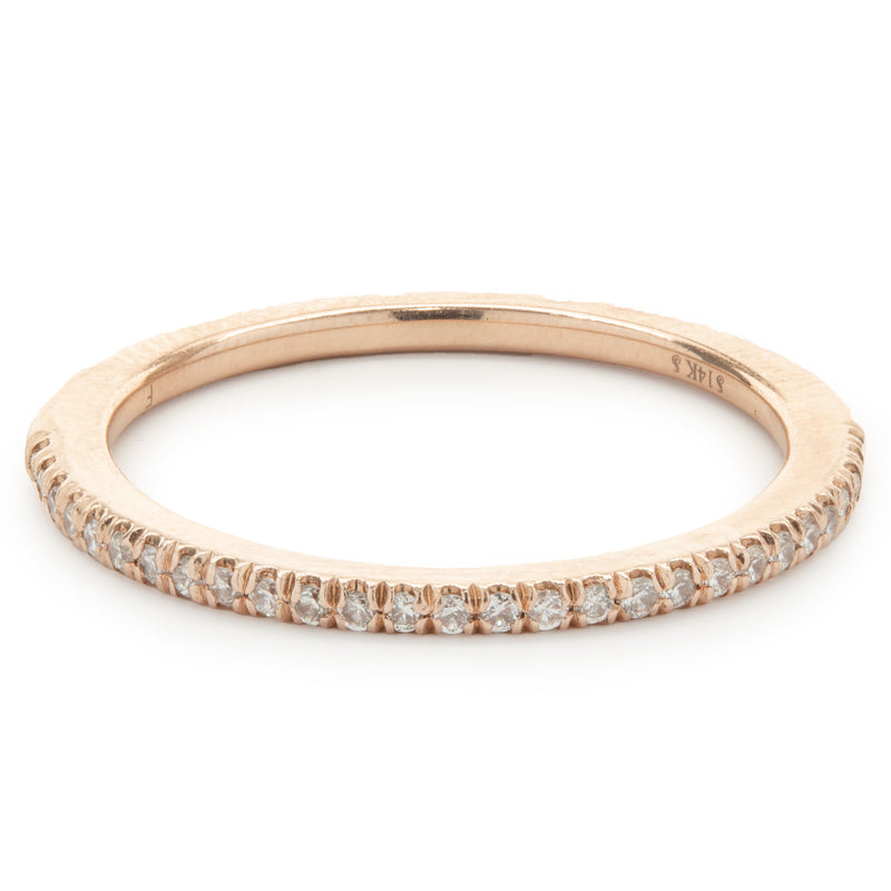 14 Karat Rose Gold Diamond Band
